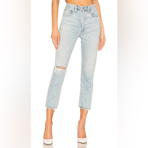 AGOLDE Riley High Rise Straight Crop Shatter Size 25 - Picture 1 of 13